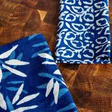 Load image into Gallery viewer, Indigo Blue Block Print Napkins - Set of 4
