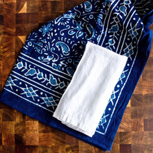 Load image into Gallery viewer, Indigo Blue Block Print Tablecloth
