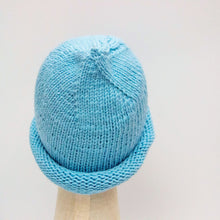Load image into Gallery viewer, Light Blue Handknit Cloche
