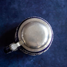Load image into Gallery viewer, Small Blue Stein with Silver Trim
