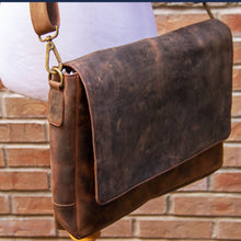 Load image into Gallery viewer, Leather Messenger Bag
