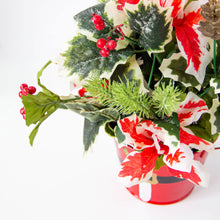 Load image into Gallery viewer, Poinsettias in a Santa Bucket
