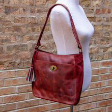 Load image into Gallery viewer, Leather &amp; Suede Shoulder Bag
