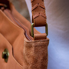 Load image into Gallery viewer, Leather &amp; Suede Shoulder Bag
