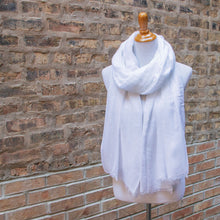 Load image into Gallery viewer, White Wrap/Scarf - Soft and Light
