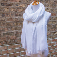 Load image into Gallery viewer, White Wrap/Scarf - Soft and Light
